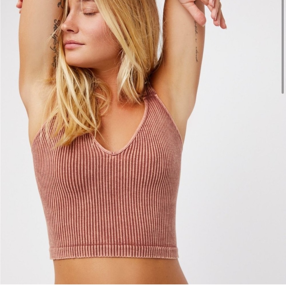 Washed Seamless Crop : washed Chocolate X-Small/Small. NWOT